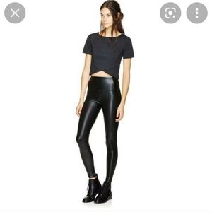 Aritzia Wilfred Free Daria faux leather leggings pants, size S